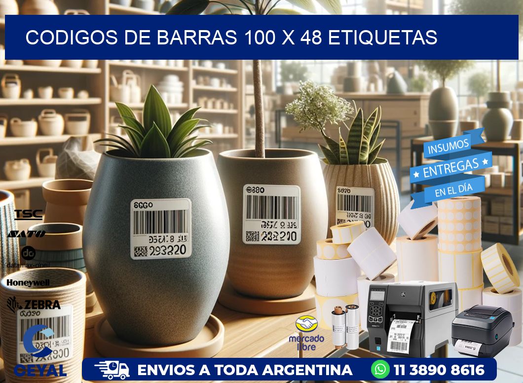 codigos de barras 100 x 48 etiquetas