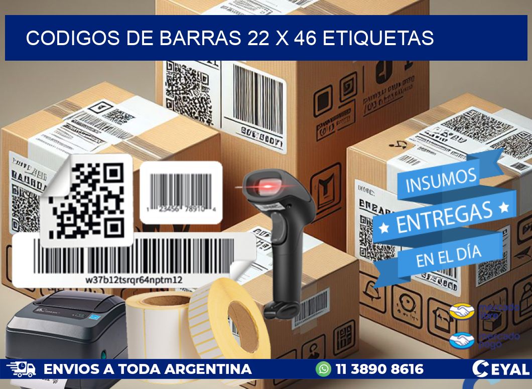 codigos de barras 22 x 46 etiquetas