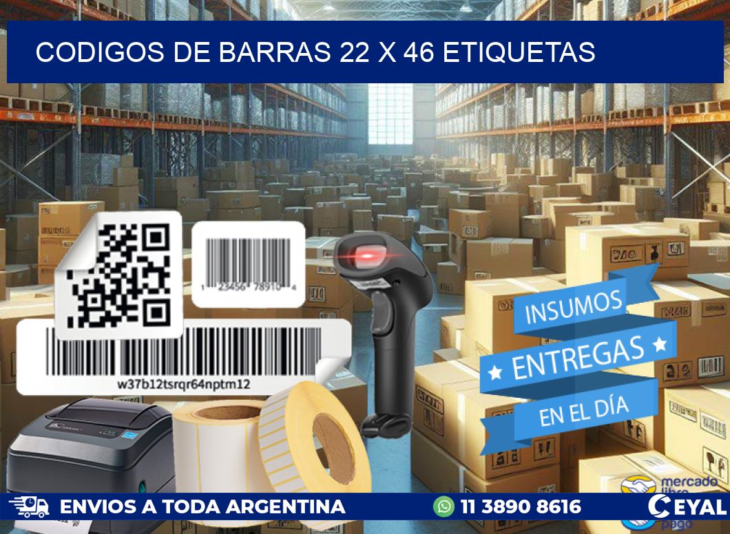 codigos de barras 22 x 46 etiquetas