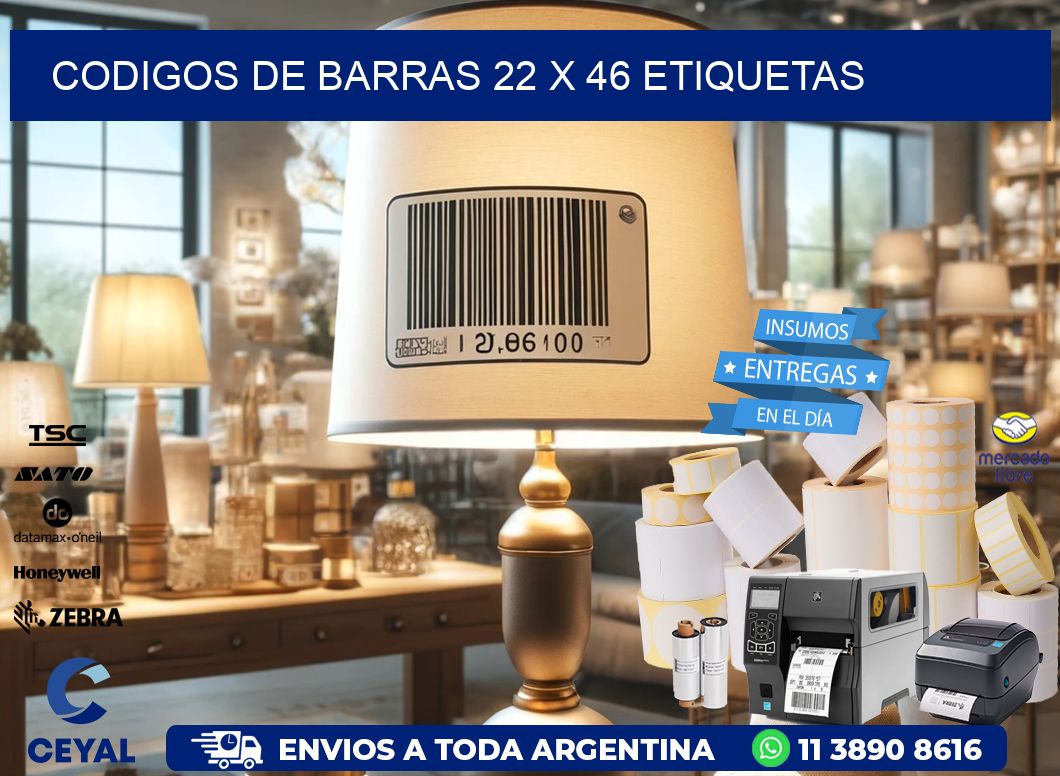 codigos de barras 22 x 46 etiquetas