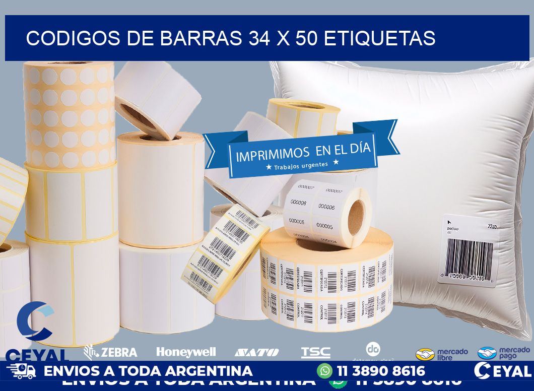 codigos de barras 34 x 50 etiquetas