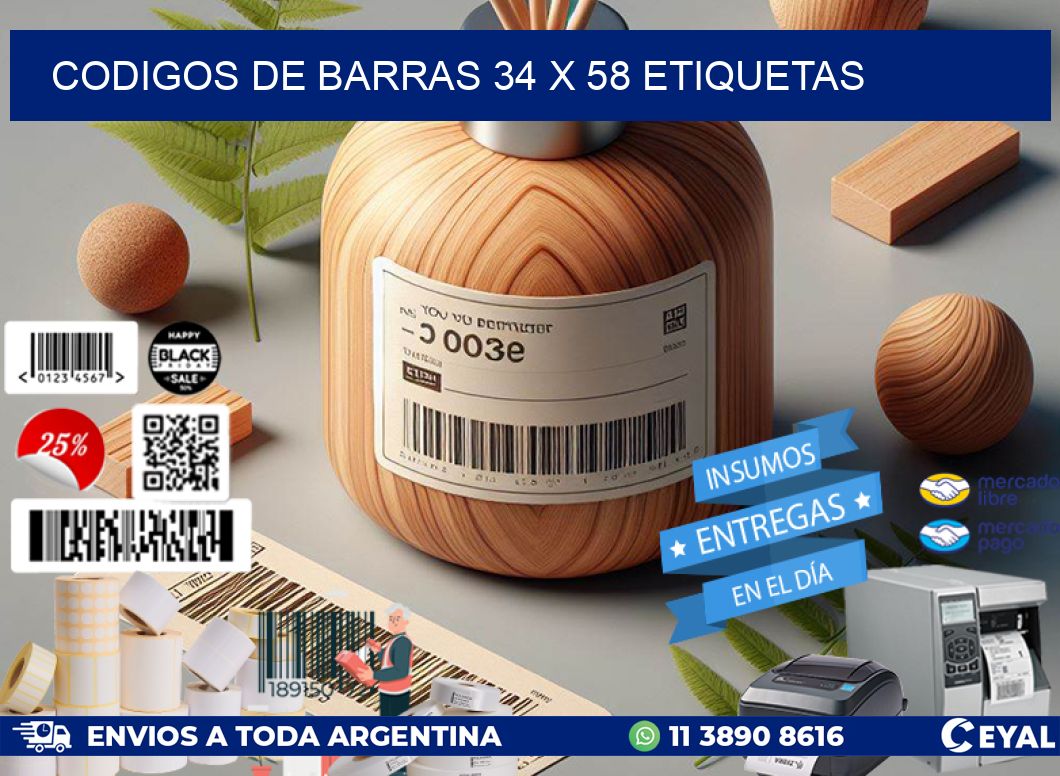 codigos de barras 34 x 58 etiquetas