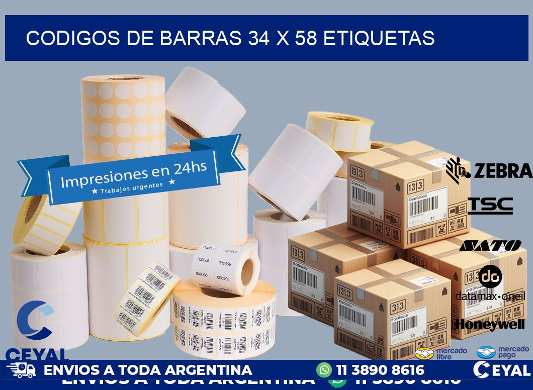 codigos de barras 34 x 58 etiquetas