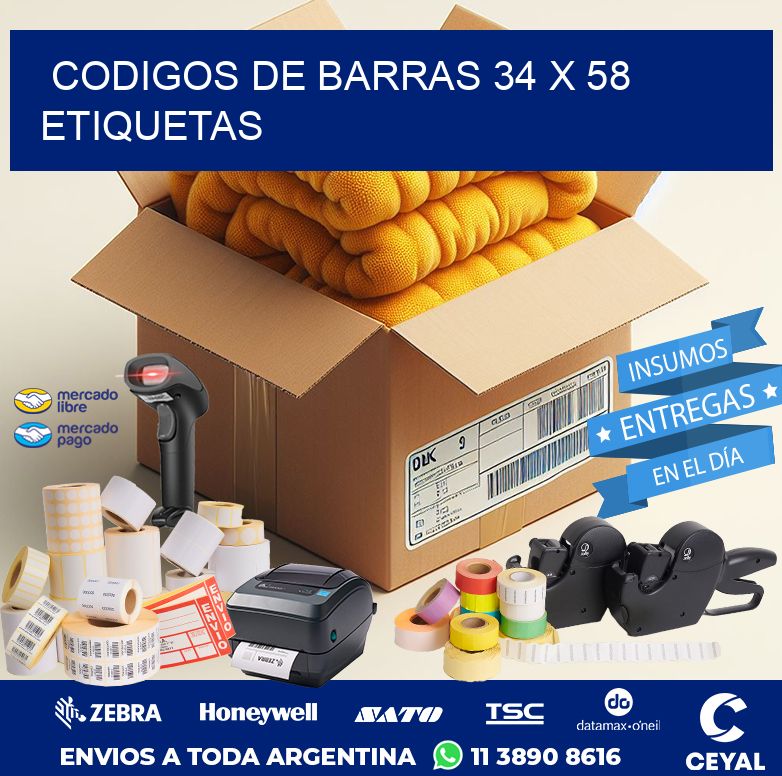 codigos de barras 34 x 58 etiquetas