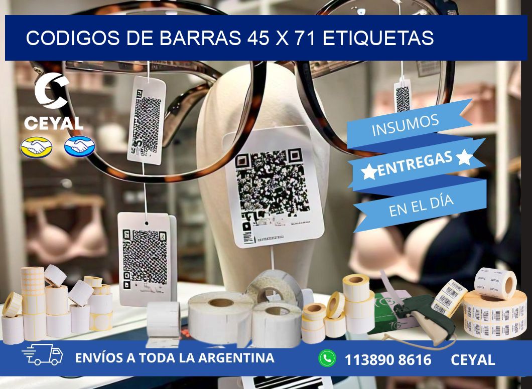 codigos de barras 45 x 71 etiquetas