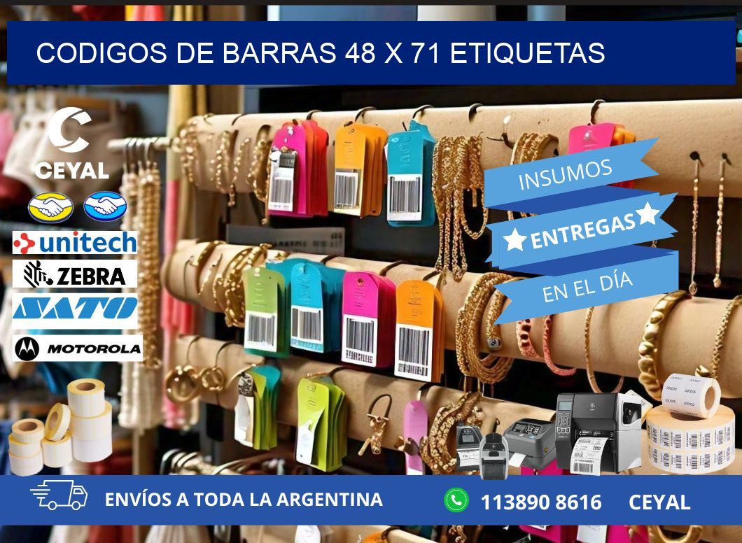 codigos de barras 48 x 71 etiquetas