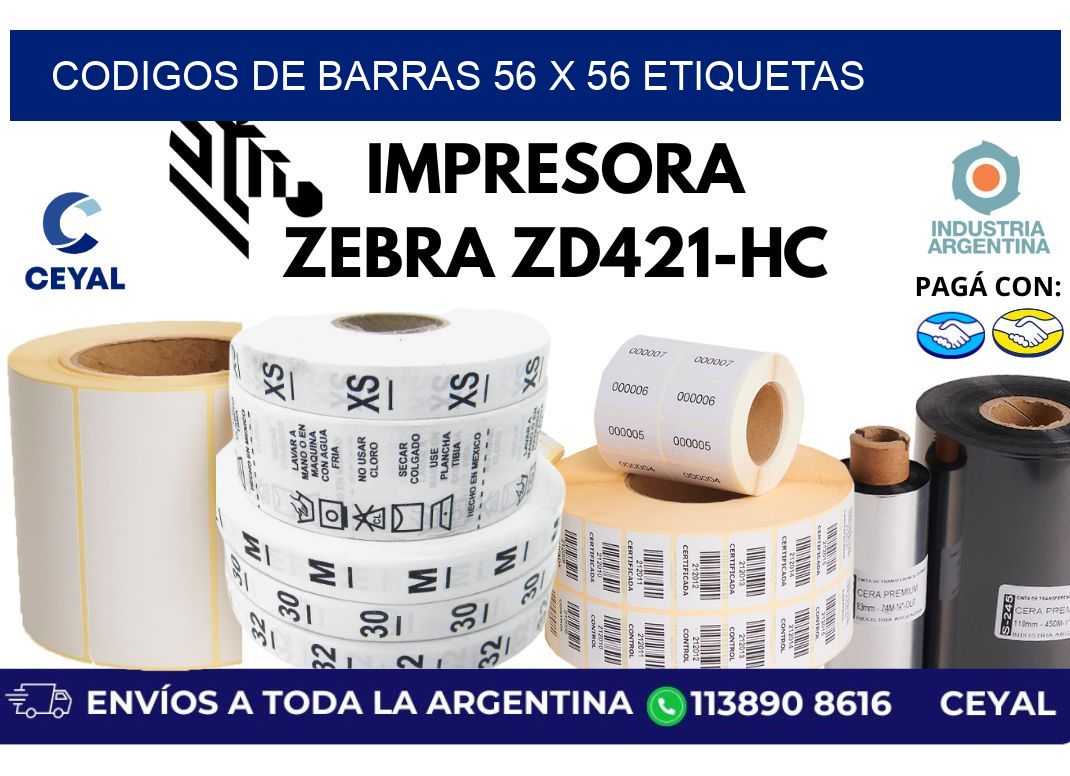 codigos de barras 56 x 56 etiquetas