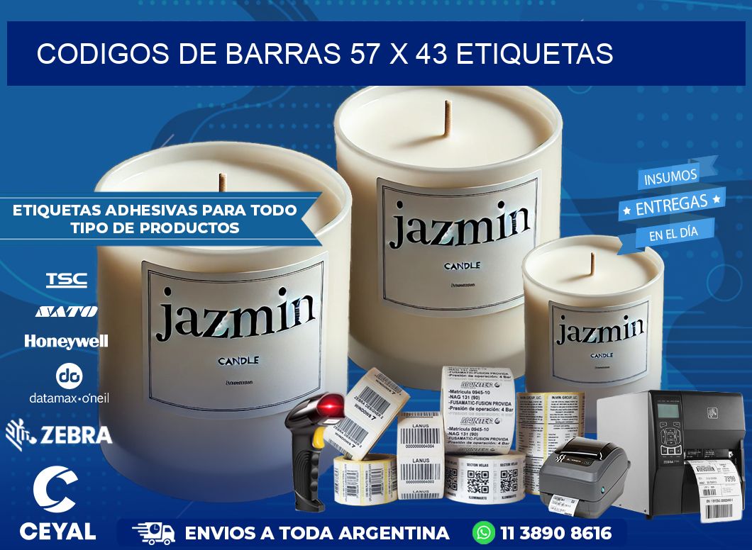 codigos de barras 57 x 43 etiquetas