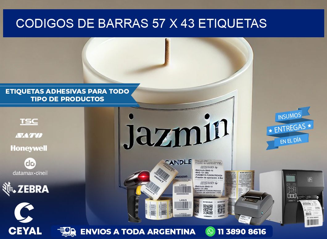 codigos de barras 57 x 43 etiquetas