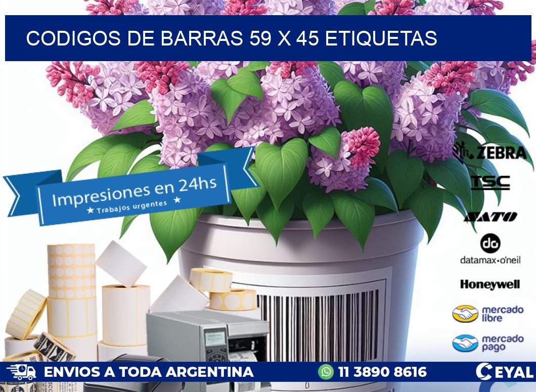 codigos de barras 59 x 45 etiquetas