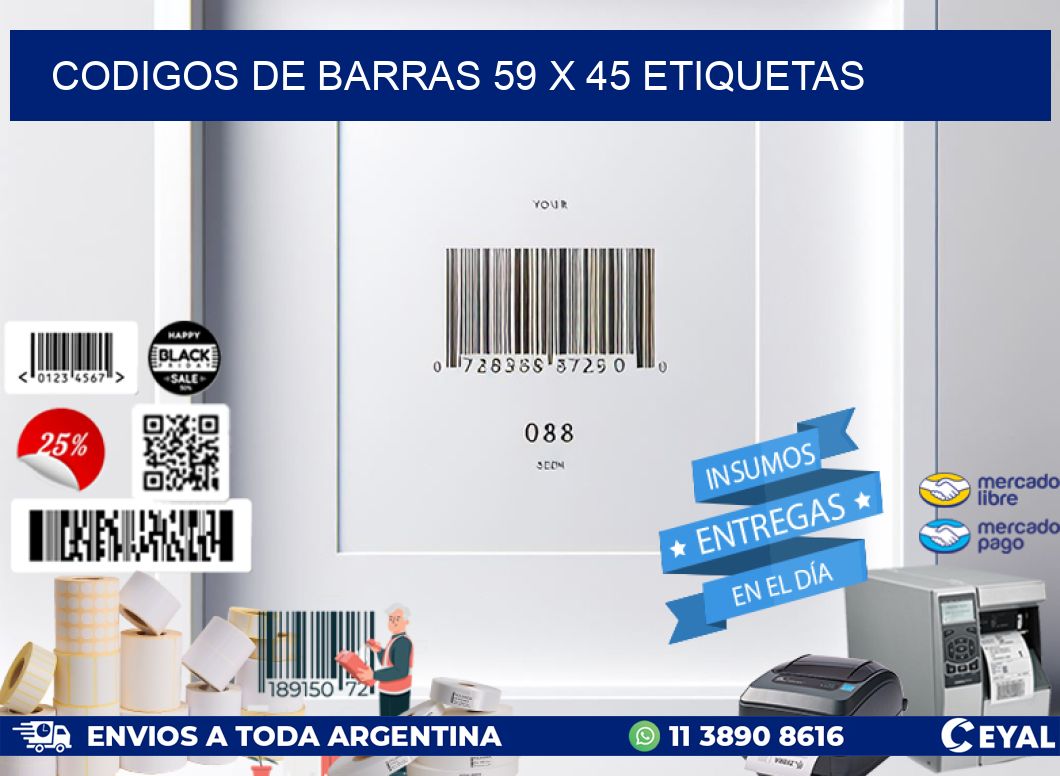 codigos de barras 59 x 45 etiquetas