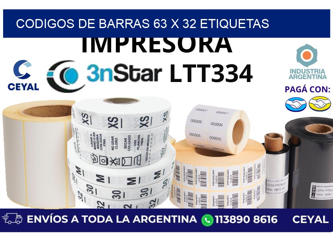 codigos de barras 63 x 32 etiquetas
