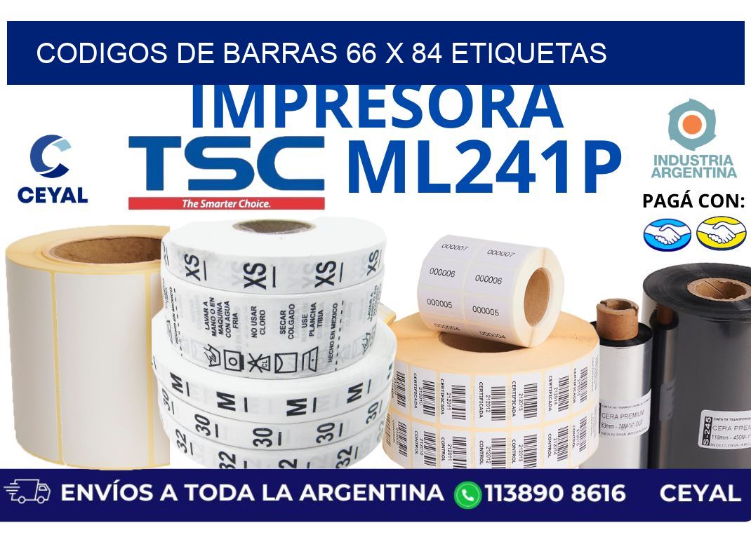 codigos de barras 66 x 84 etiquetas