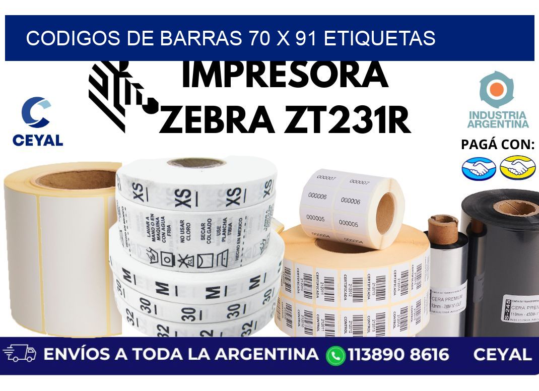 codigos de barras 70 x 91 etiquetas
