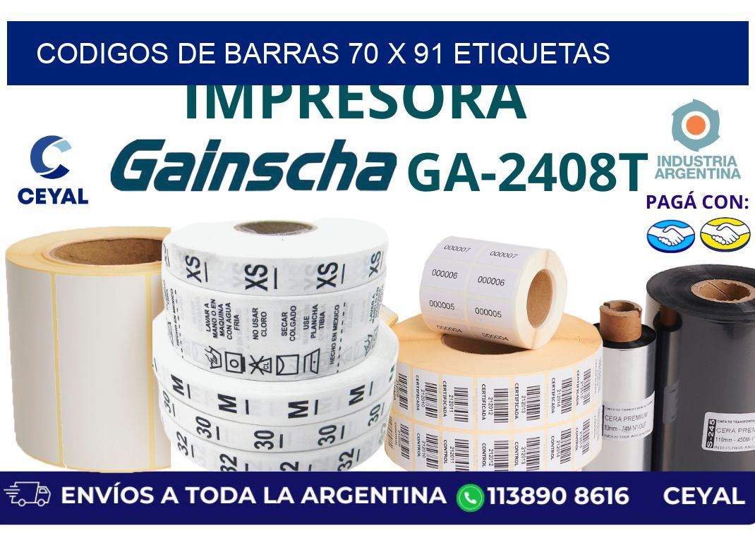 codigos de barras 70 x 91 etiquetas
