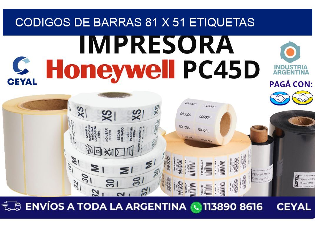 codigos de barras 81 x 51 etiquetas