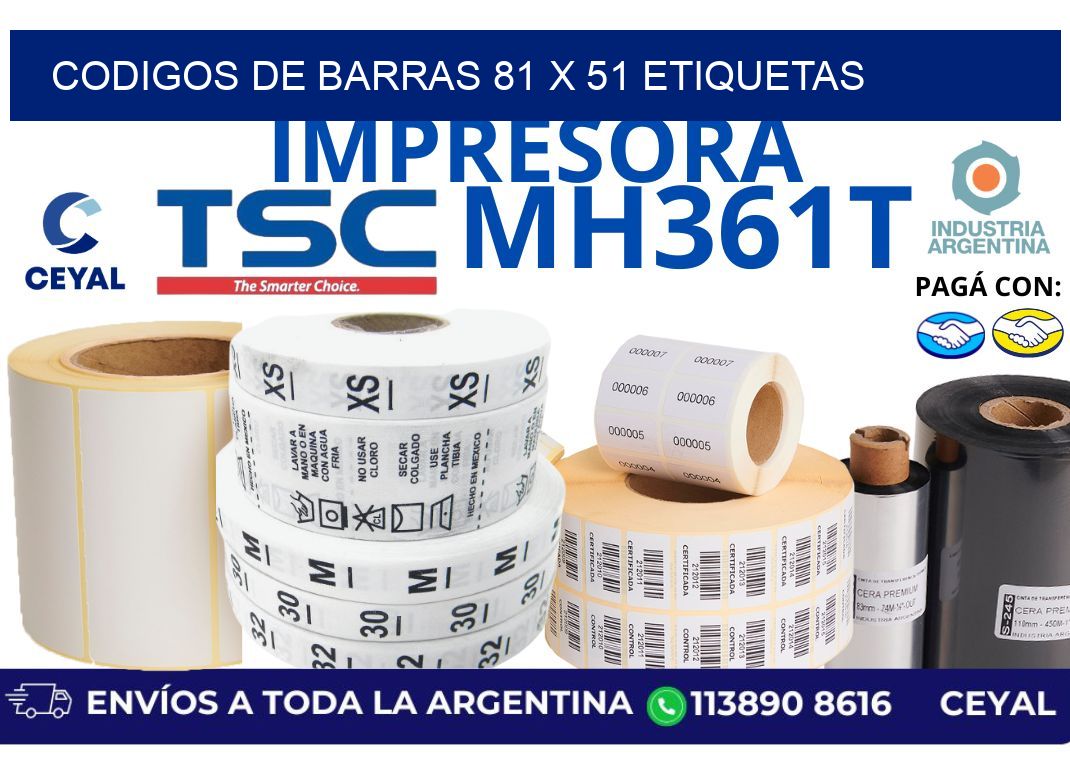 codigos de barras 81 x 51 etiquetas