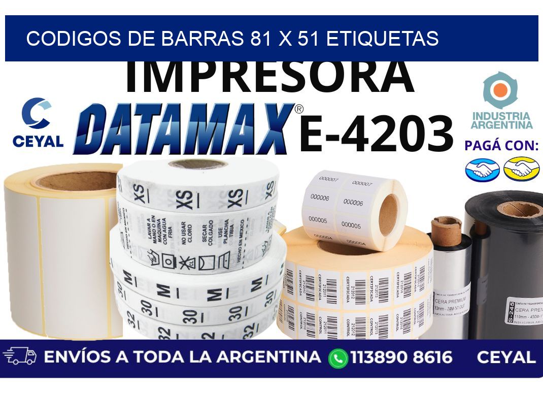 codigos de barras 81 x 51 etiquetas
