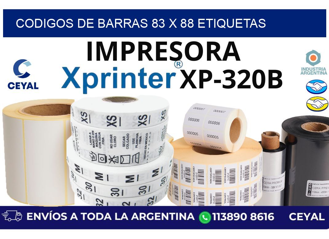 codigos de barras 83 x 88 etiquetas