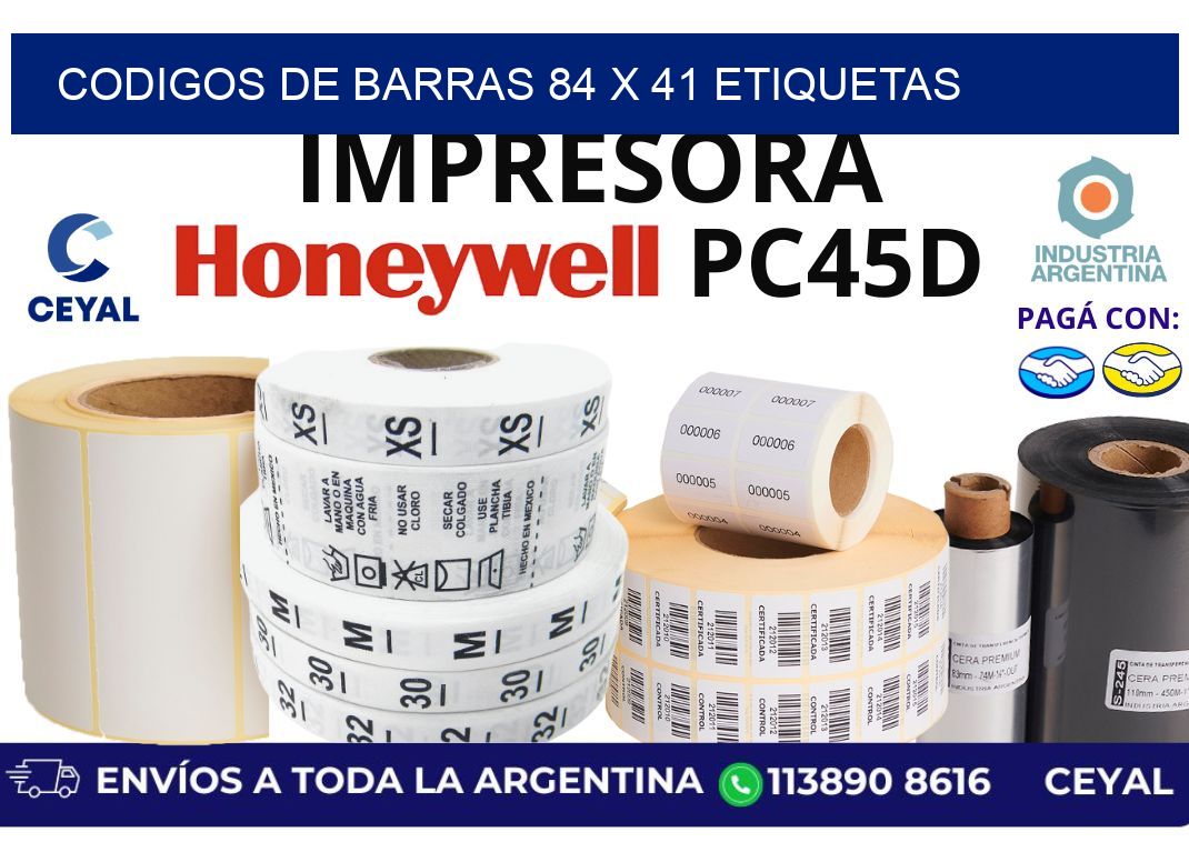 codigos de barras 84 x 41 etiquetas