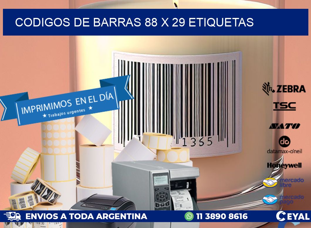 codigos de barras 88 x 29 etiquetas