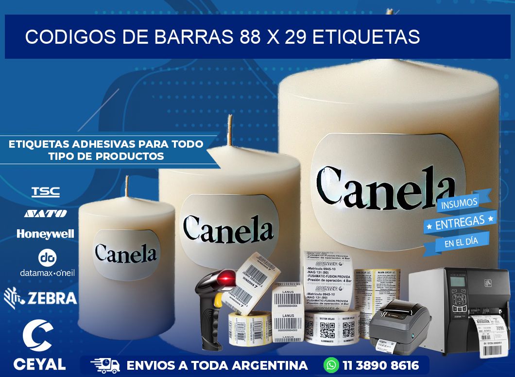codigos de barras 88 x 29 etiquetas