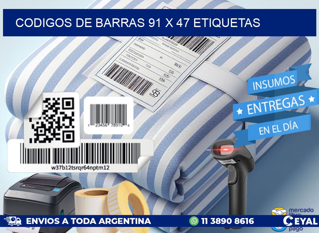 codigos de barras 91 x 47 etiquetas
