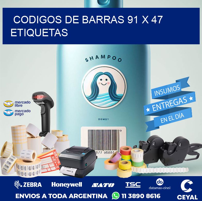 codigos de barras 91 x 47 etiquetas