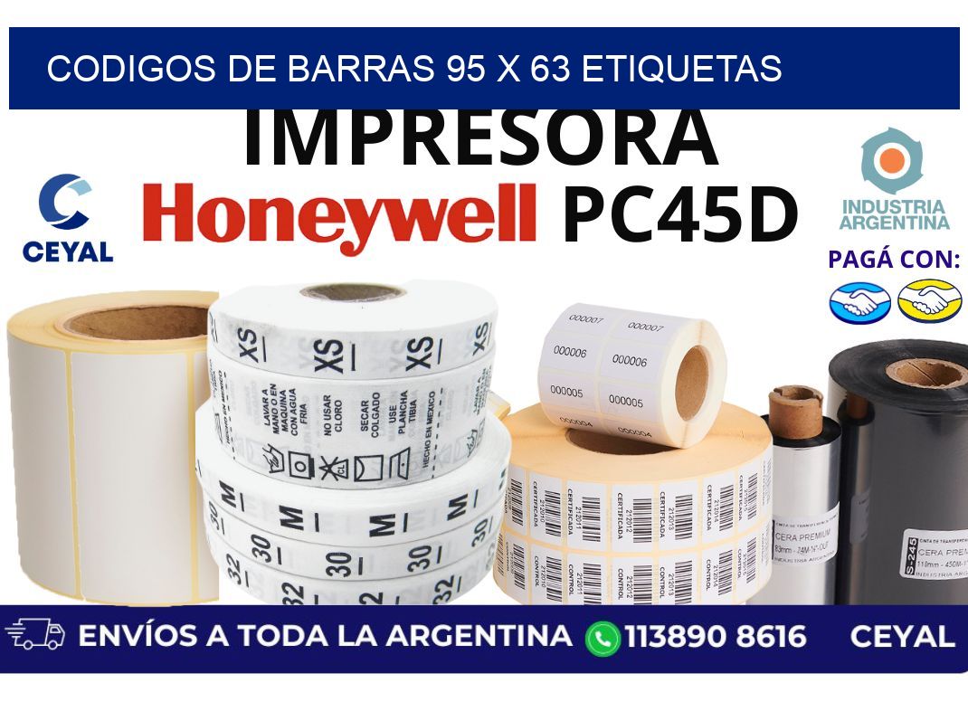 codigos de barras 95 x 63 etiquetas