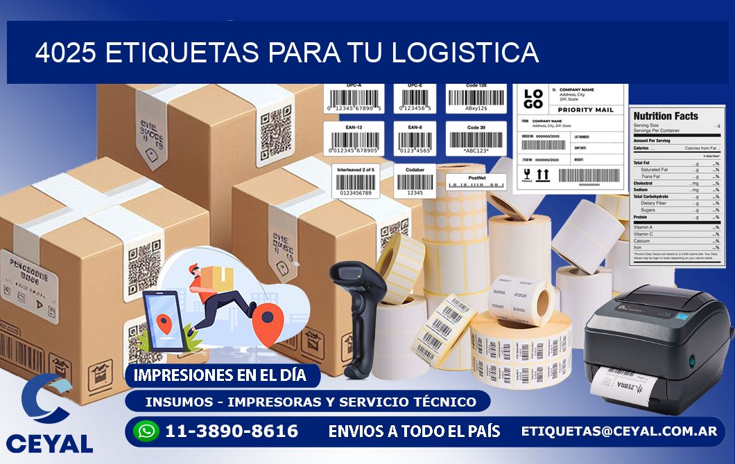 4025 etiquetas para tu logistica