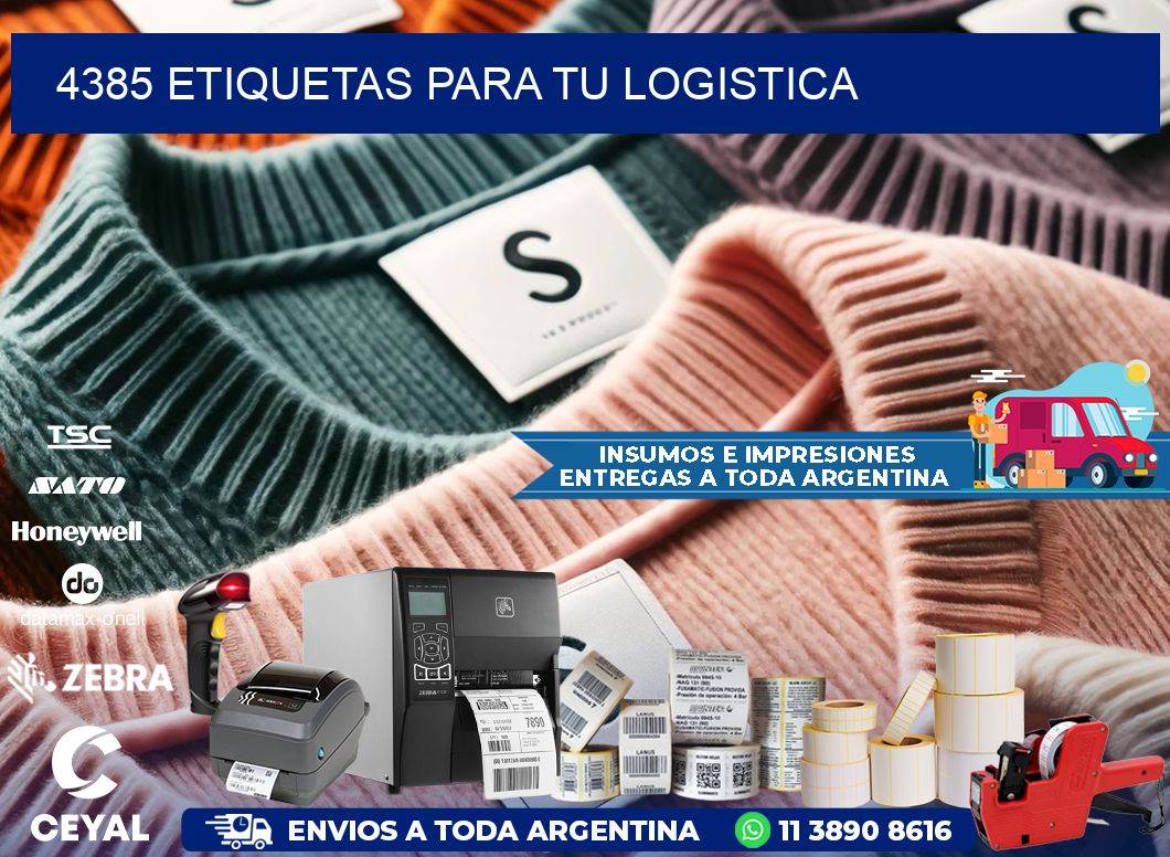 4385 etiquetas para tu logistica