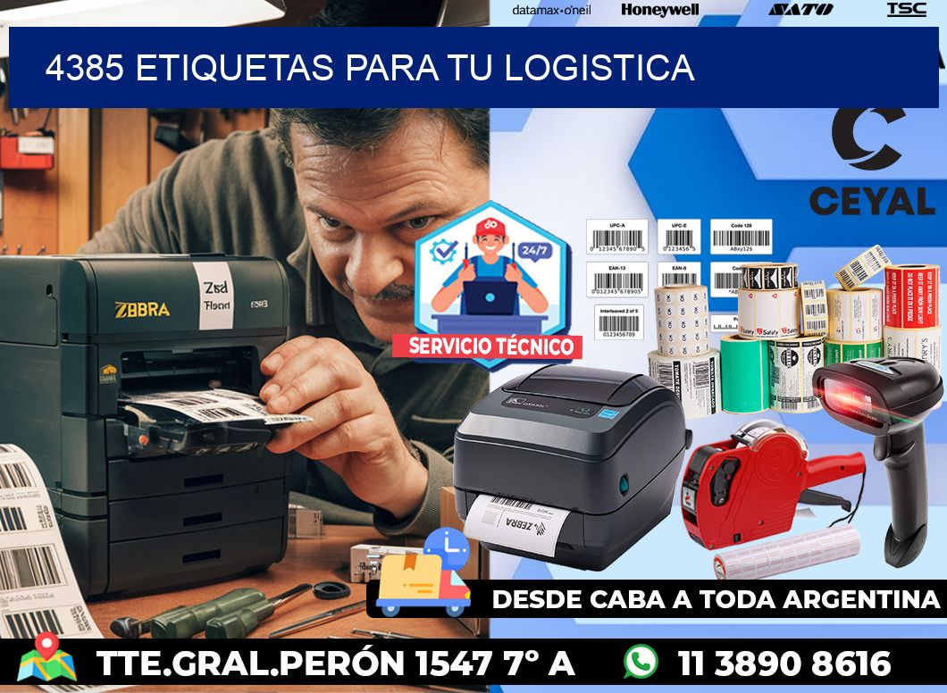 4385 etiquetas para tu logistica