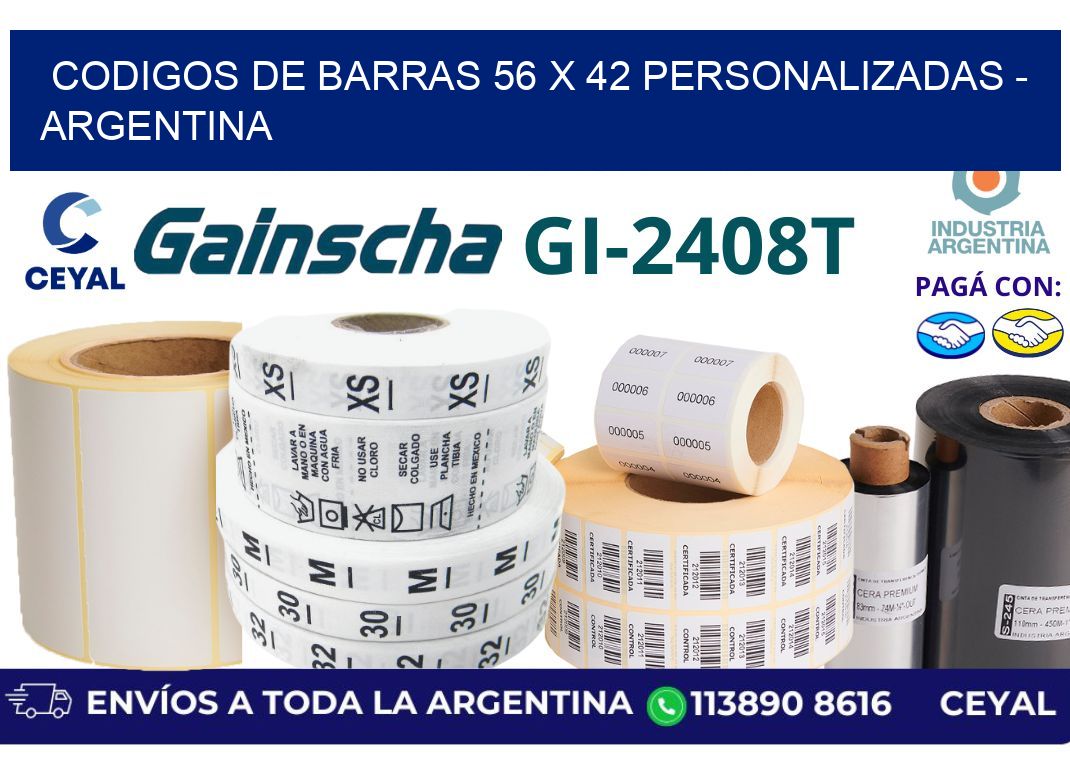 codigos de barras 56 x 42 personalizadas – Argentina