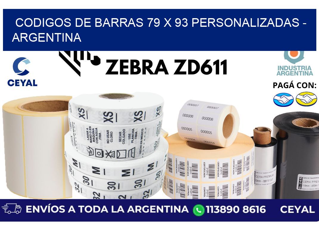 codigos de barras 79 x 93 personalizadas - Argentina