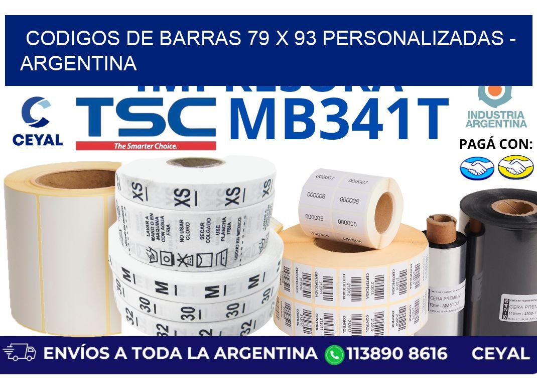codigos de barras 79 x 93 personalizadas – Argentina