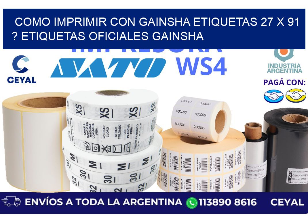 como imprimir con gainsha etiquetas 27 x 91 ? etiquetas oficiales gainsha