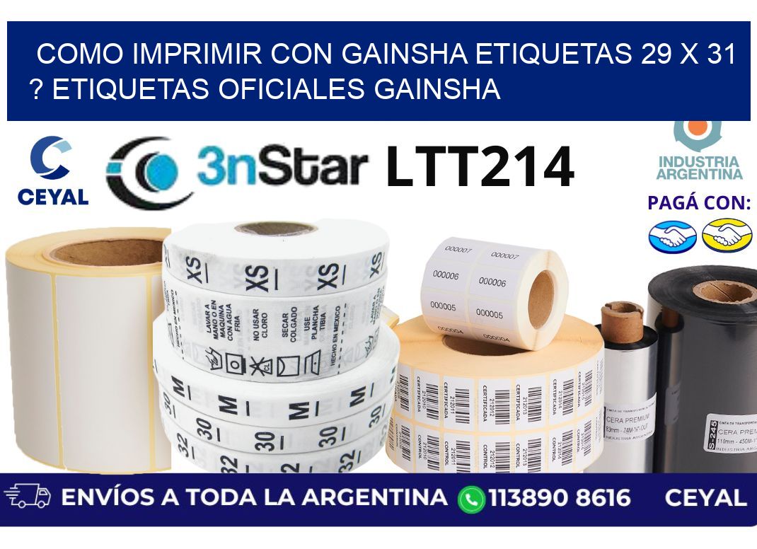 como imprimir con gainsha etiquetas 29 x 31 ? etiquetas oficiales gainsha