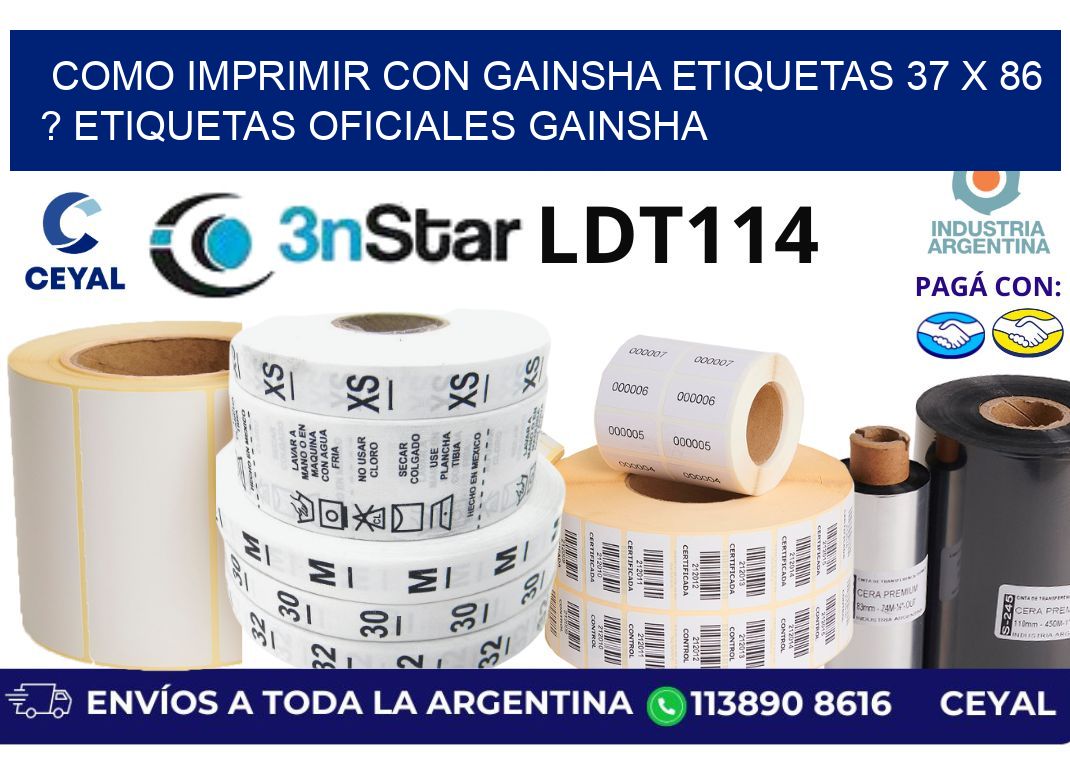 como imprimir con gainsha etiquetas 37 x 86 ? etiquetas oficiales gainsha