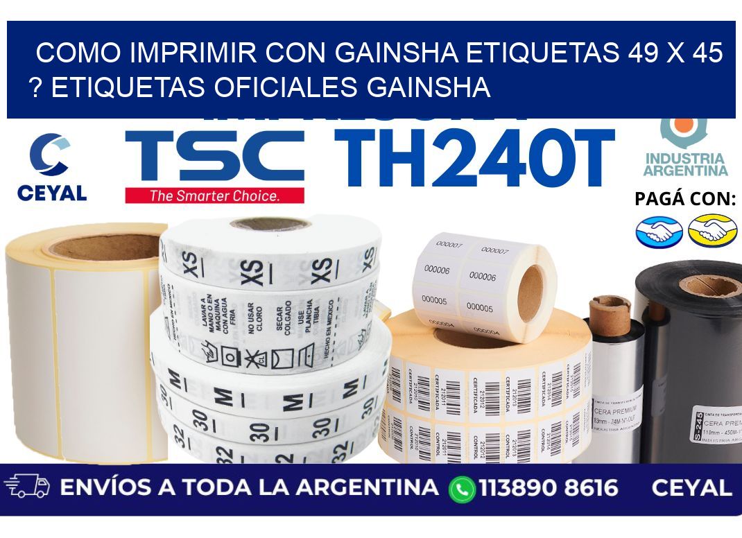 como imprimir con gainsha etiquetas 49 x 45 ? etiquetas oficiales gainsha