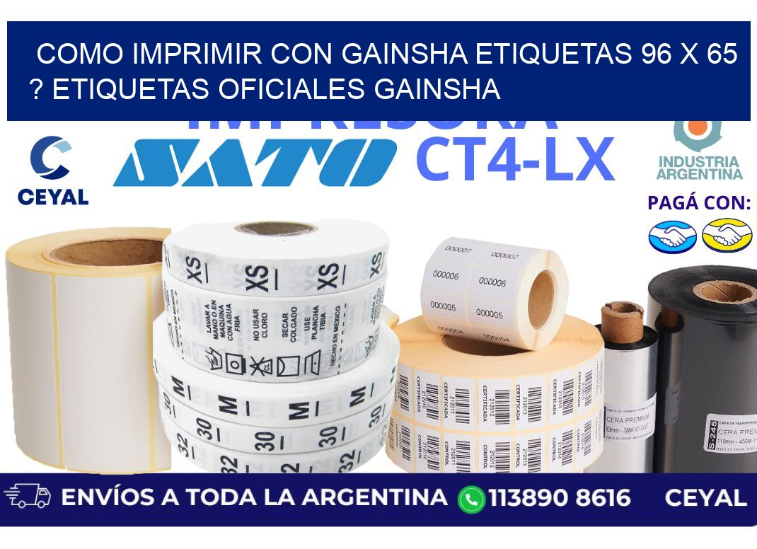 como imprimir con gainsha etiquetas 96 x 65 ? etiquetas oficiales gainsha