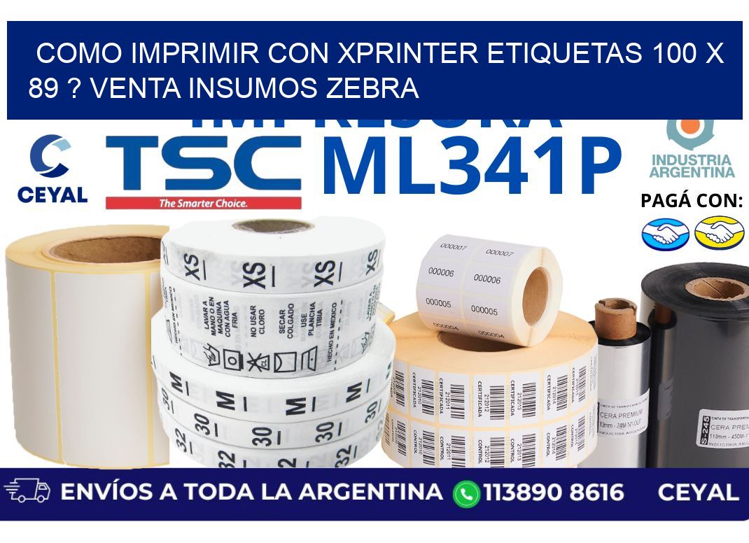 como imprimir con xprinter etiquetas 100 x 89 ? venta insumos zebra