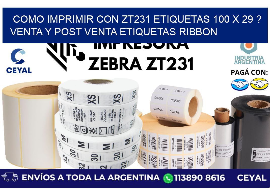 como imprimir con zt231 etiquetas 100 x 29 ? Venta y post venta etiquetas ribbon