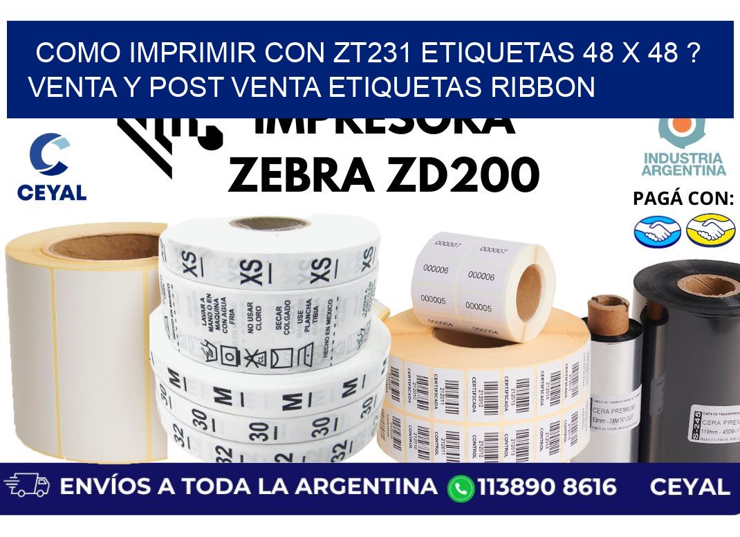 como imprimir con zt231 etiquetas 48 x 48 ? Venta y post venta etiquetas ribbon