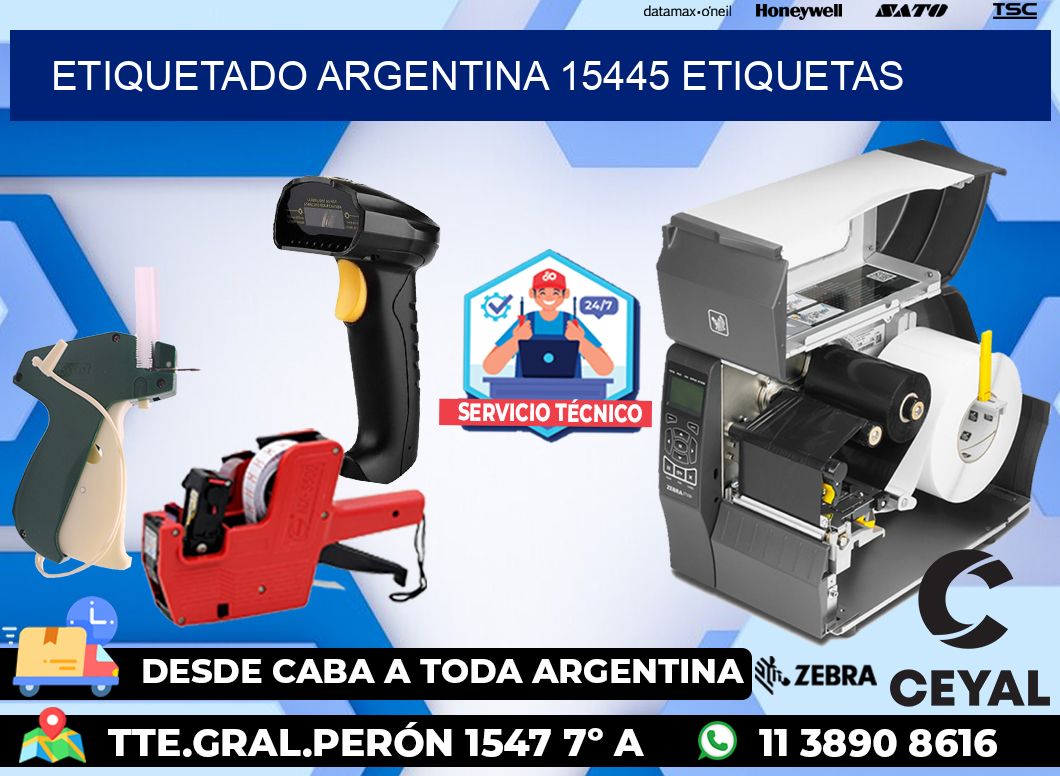 etiquetado argentina 15445 etiquetas