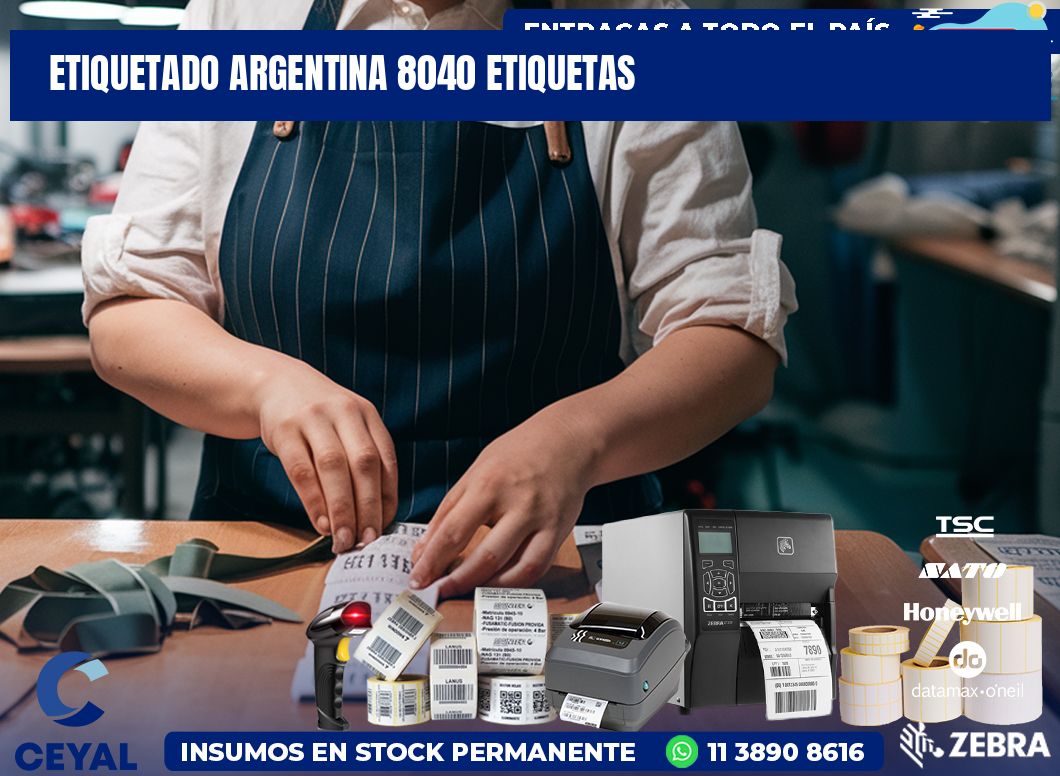 etiquetado argentina 8040 etiquetas