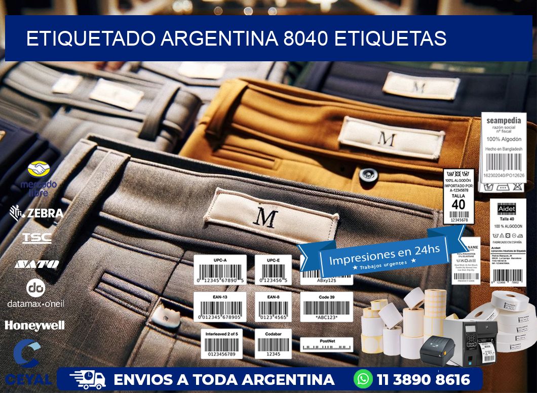 etiquetado argentina 8040 etiquetas
