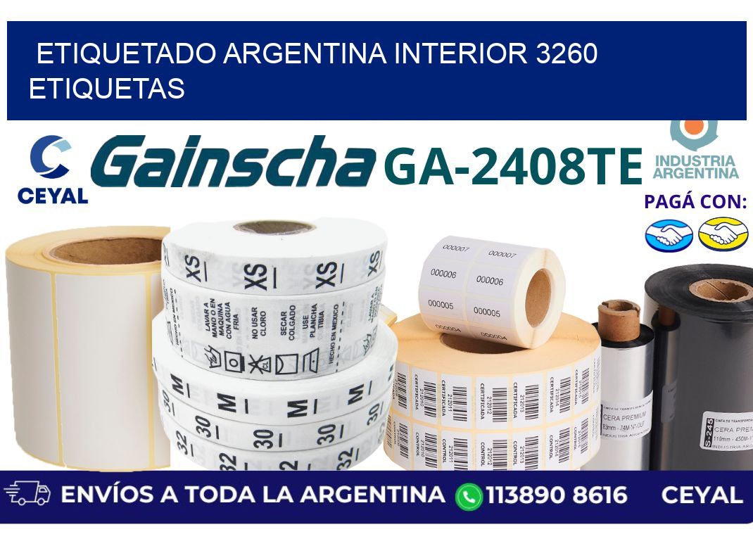 etiquetado argentina interior 3260 etiquetas