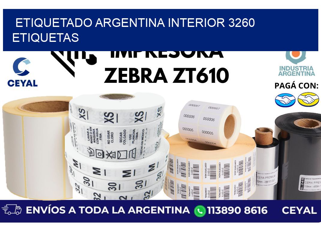etiquetado argentina interior 3260 etiquetas