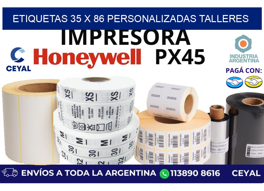 etiquetas 35 x 86 personalizadas talleres