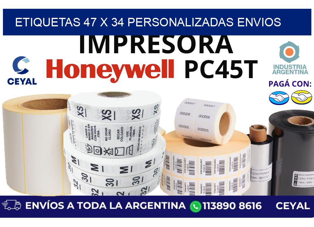 etiquetas 47 x 34 personalizadas envios